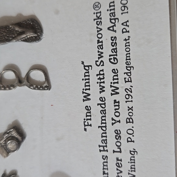 "Fine Wining" Silver Wine Charms with Swarovski Crystals And Summer Charms💫NWT - Picture 5 of 5